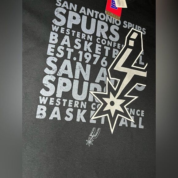 NBA San Antonio Spurs basketball black T shirt sz XL - Picture 2 of 6